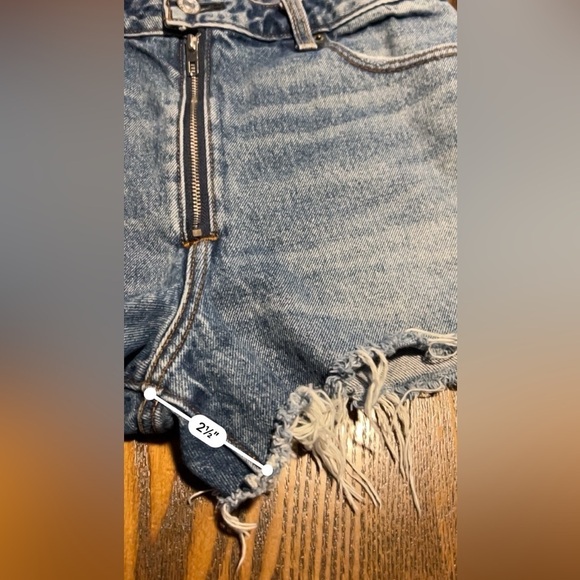 Abercrombie & Fitch Annie high-rise Jean shorts women’s 28 / 6 Cut off EUC boho - Picture 12 of 16
